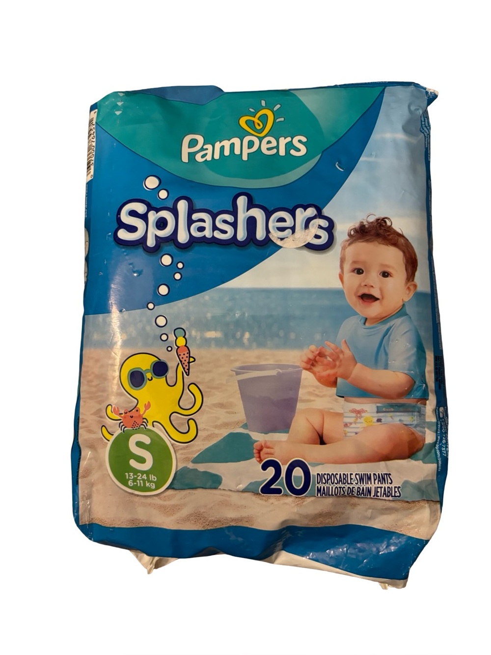 Pampers Splashers Disposable Swim Pants  Dize Small 13-24 Lbs